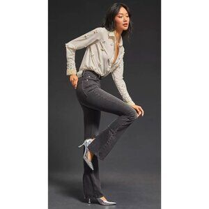 NWT Mother Denim SNACKS High Waist Wedge Slit Heel Jeans Mouthwatering